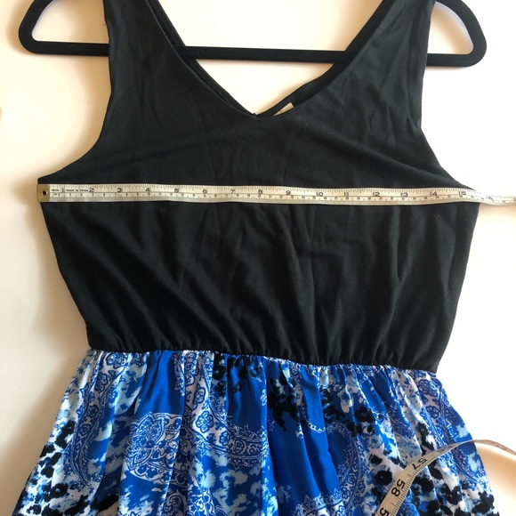 Blue Animal Print V-Neck Tank Top Maxi Dress - Picture 2 of 6